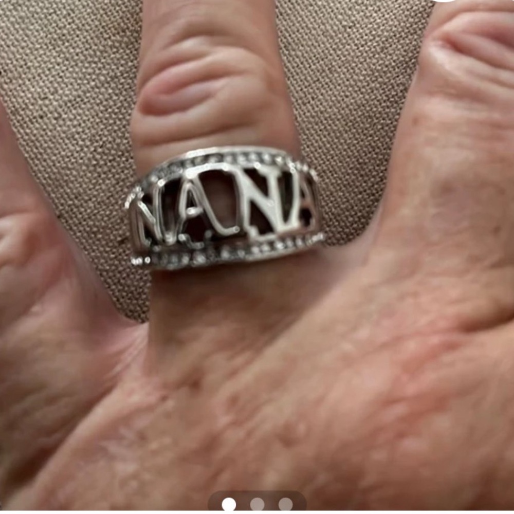Silver 'NANA' Ring